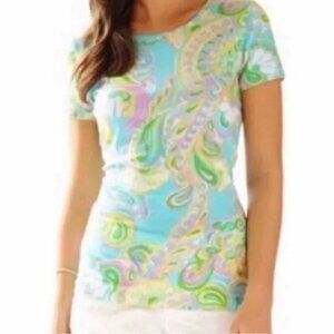 Lilly Pulitzer Karrie Top Shortly Blue Double Trouble XS